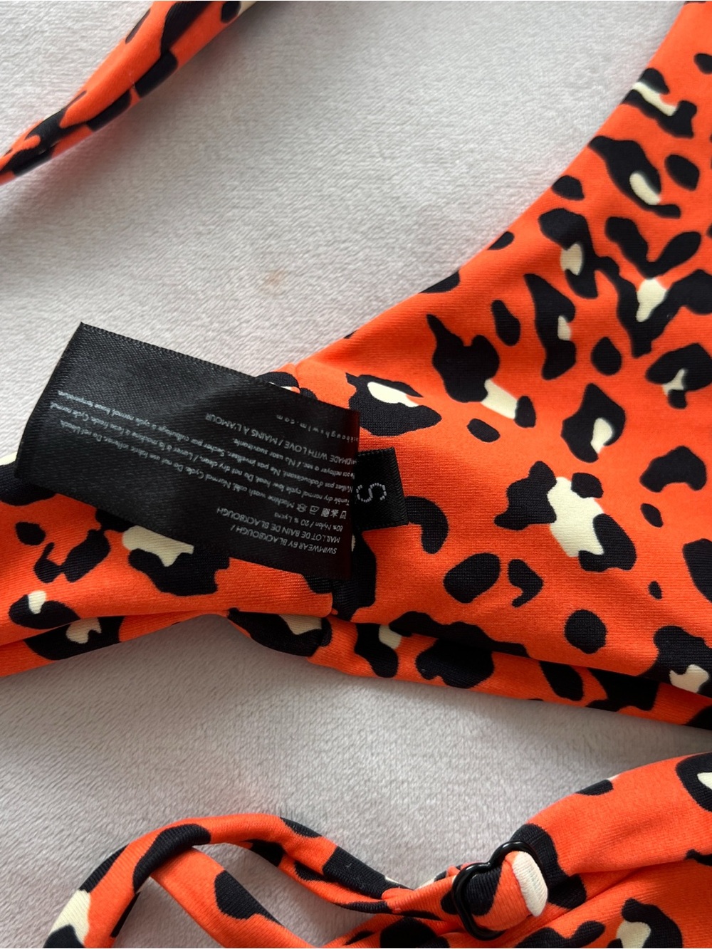 Blackbough Orange Leopard Print Bikini Top - Picture 4 of 4
